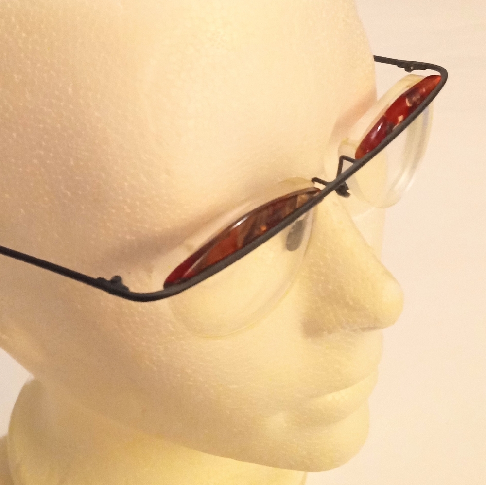 Vintage "Select" Handmade Italian eyeglasses with Black Metal Frame